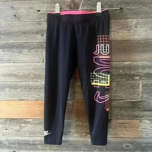 Nike Little Girls Create Leggings Black Sz Small 4/5